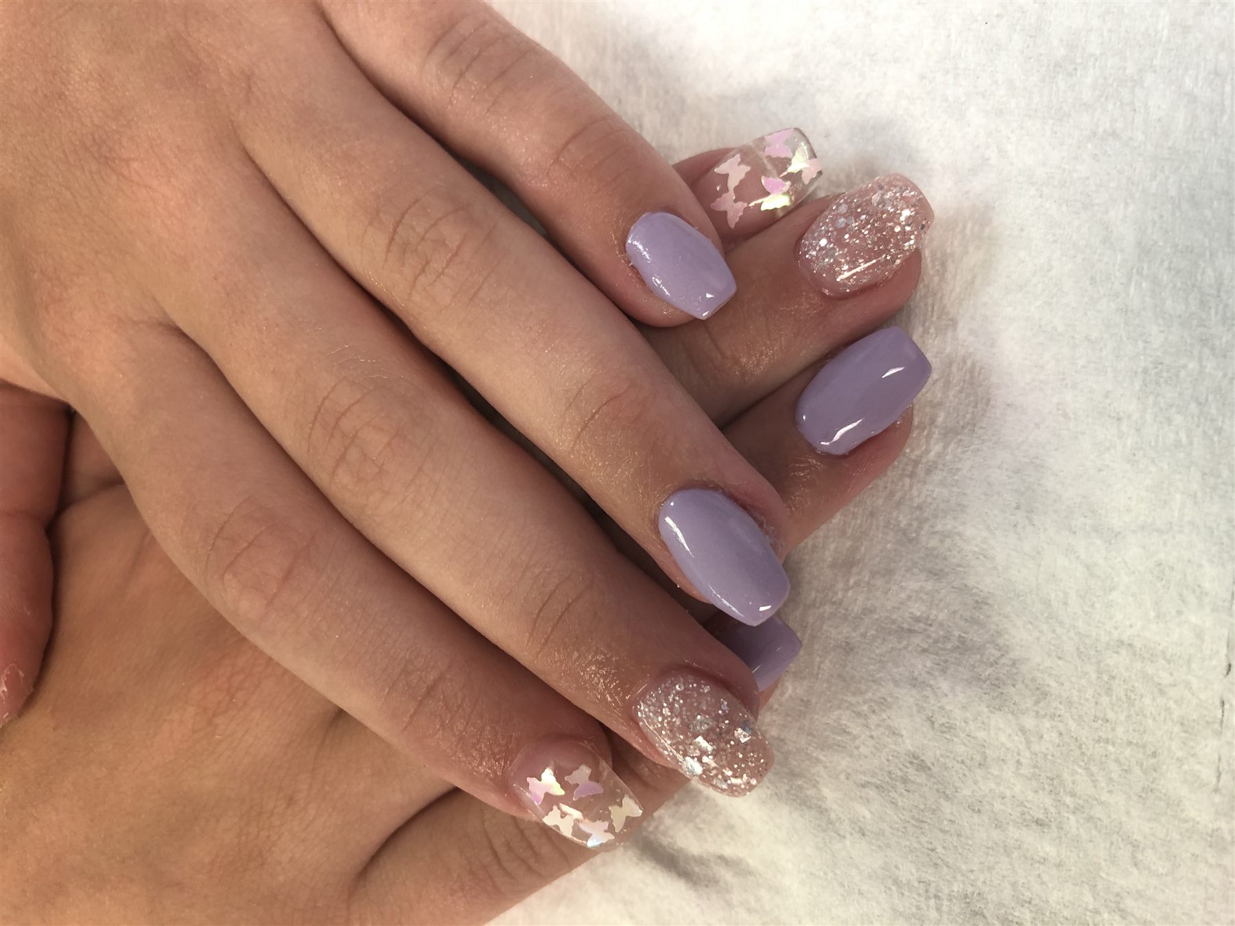 Lavender Butterfly & Glitter