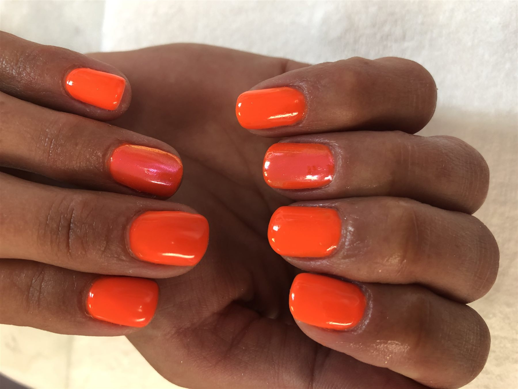 Neon Orange Cat-Eye Accent