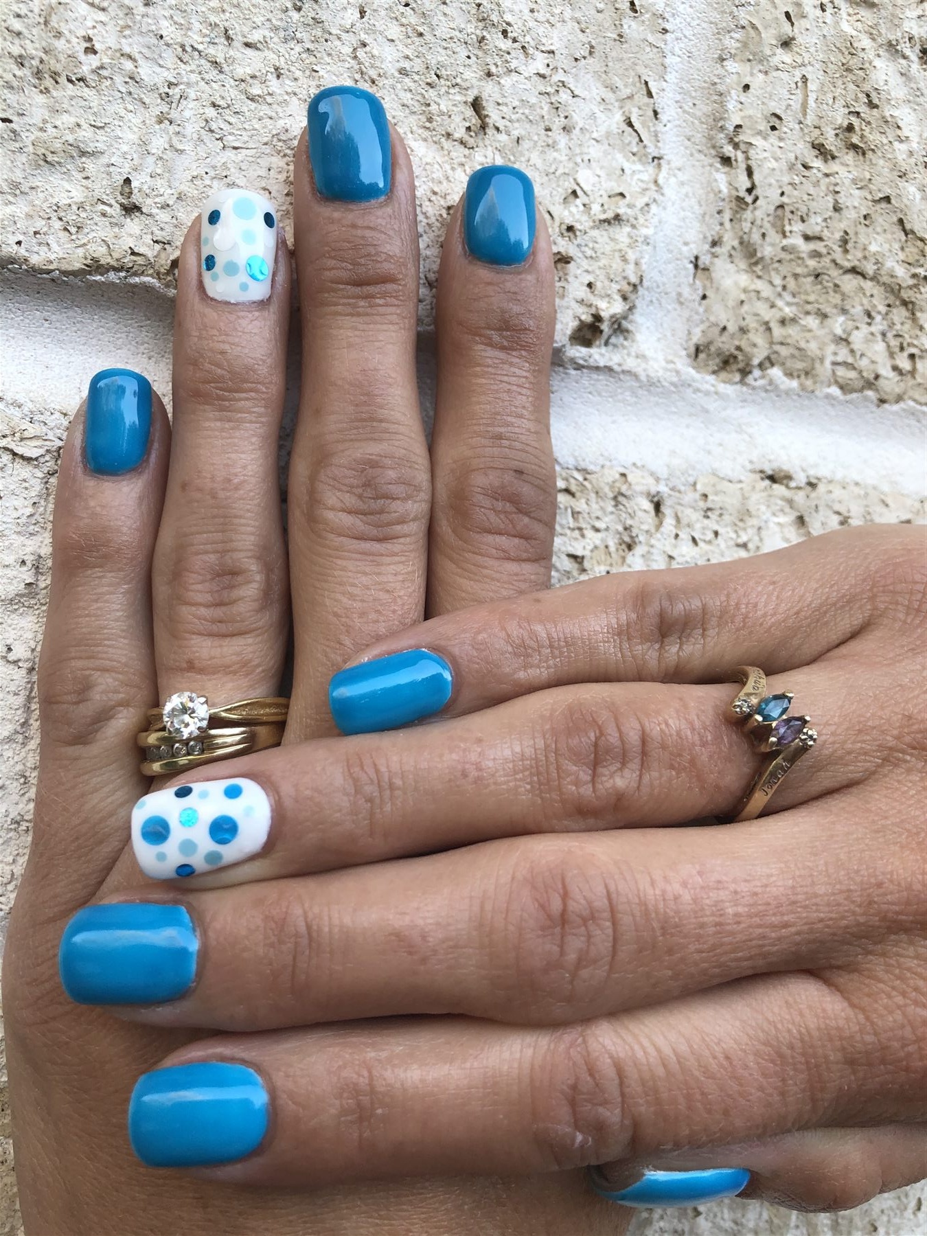 Turquoise Polka-Dot Accent