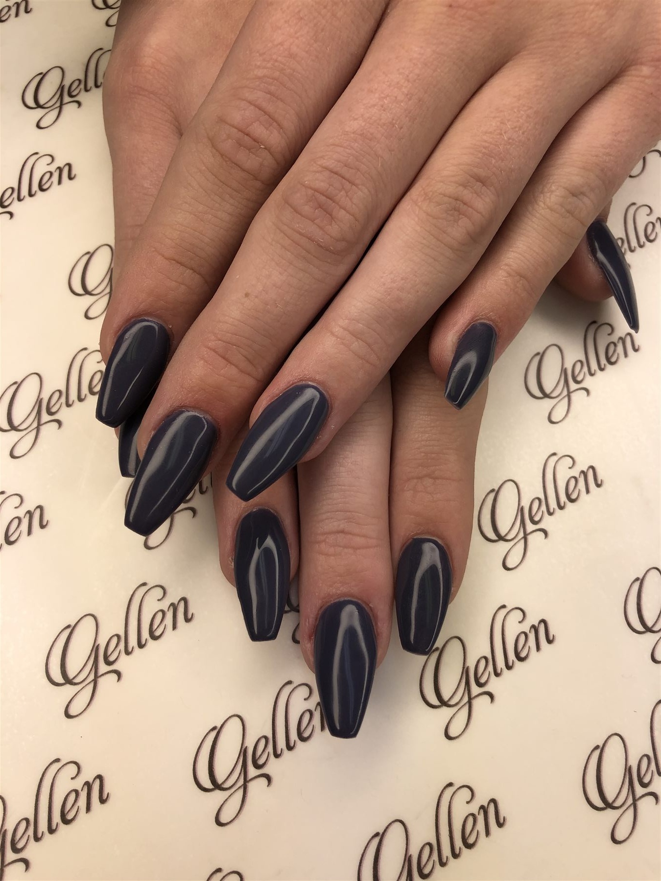 Charcoal Coffin Nails