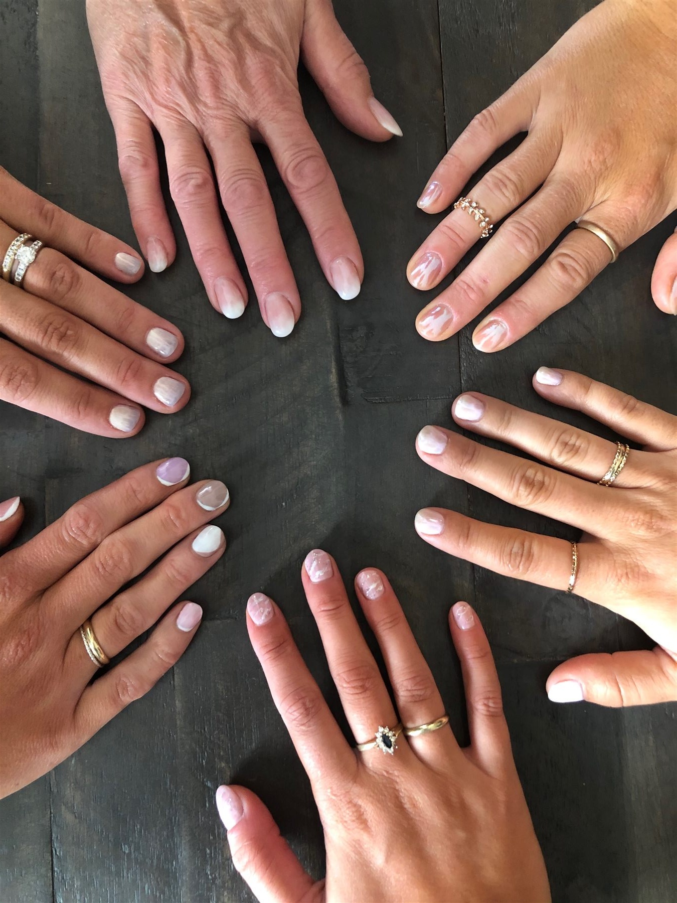 Wedding group manicure showcase