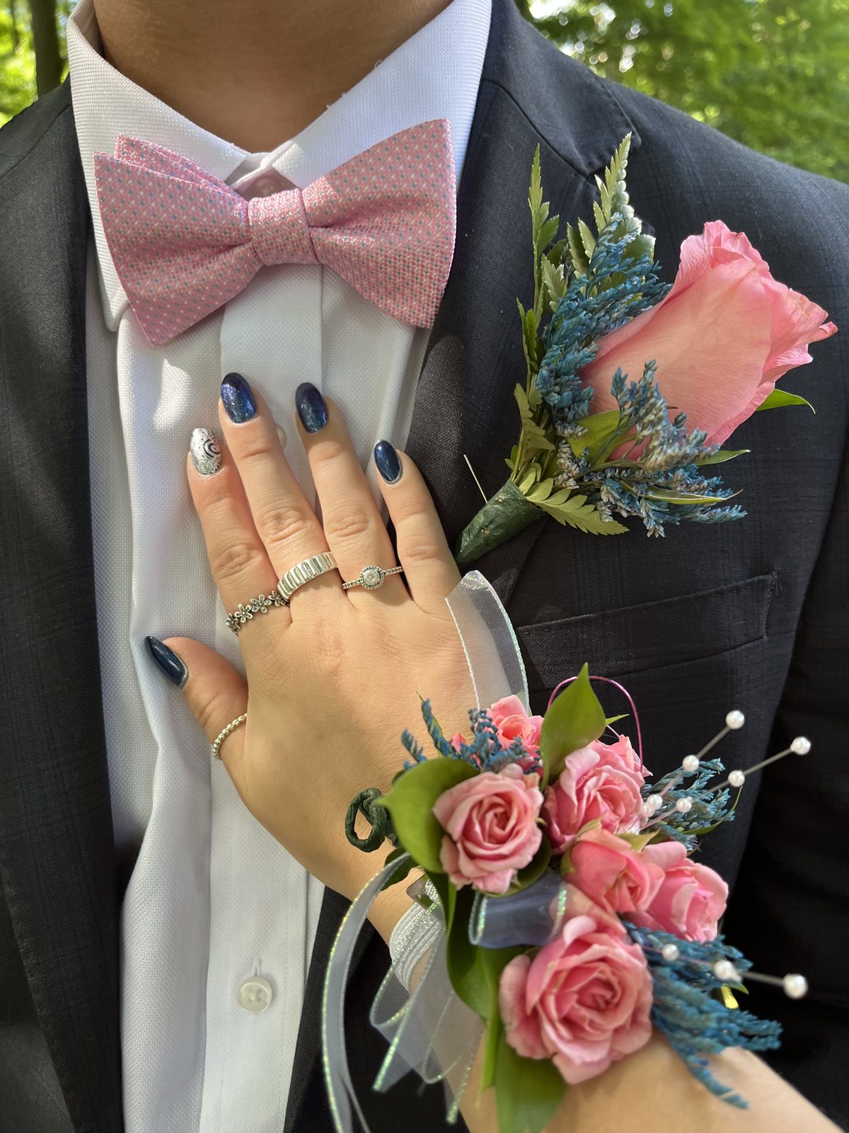 Navy Prom Manicure