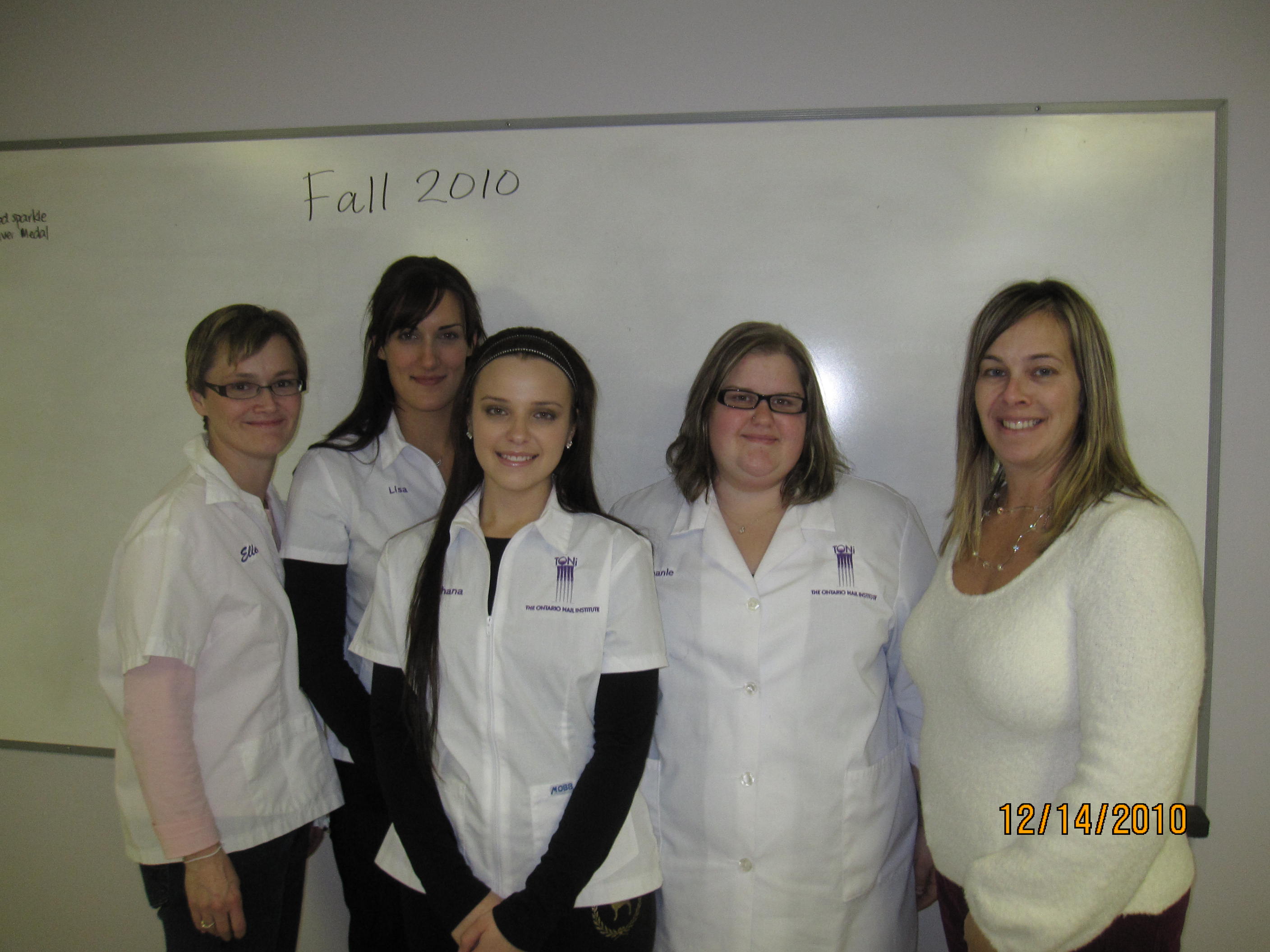 Ellen Flood with TONi nail students from the Fall 2010 class